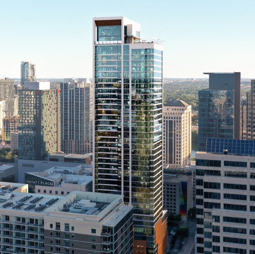 Exterior of Hanover Brazos in downtown Austin